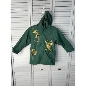 Clockwise forest green camo reptile spring fall toddler raincoat jacket size 4